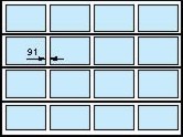 hormann industrial sectional door ALR40 with N window styles and 91mm spacings